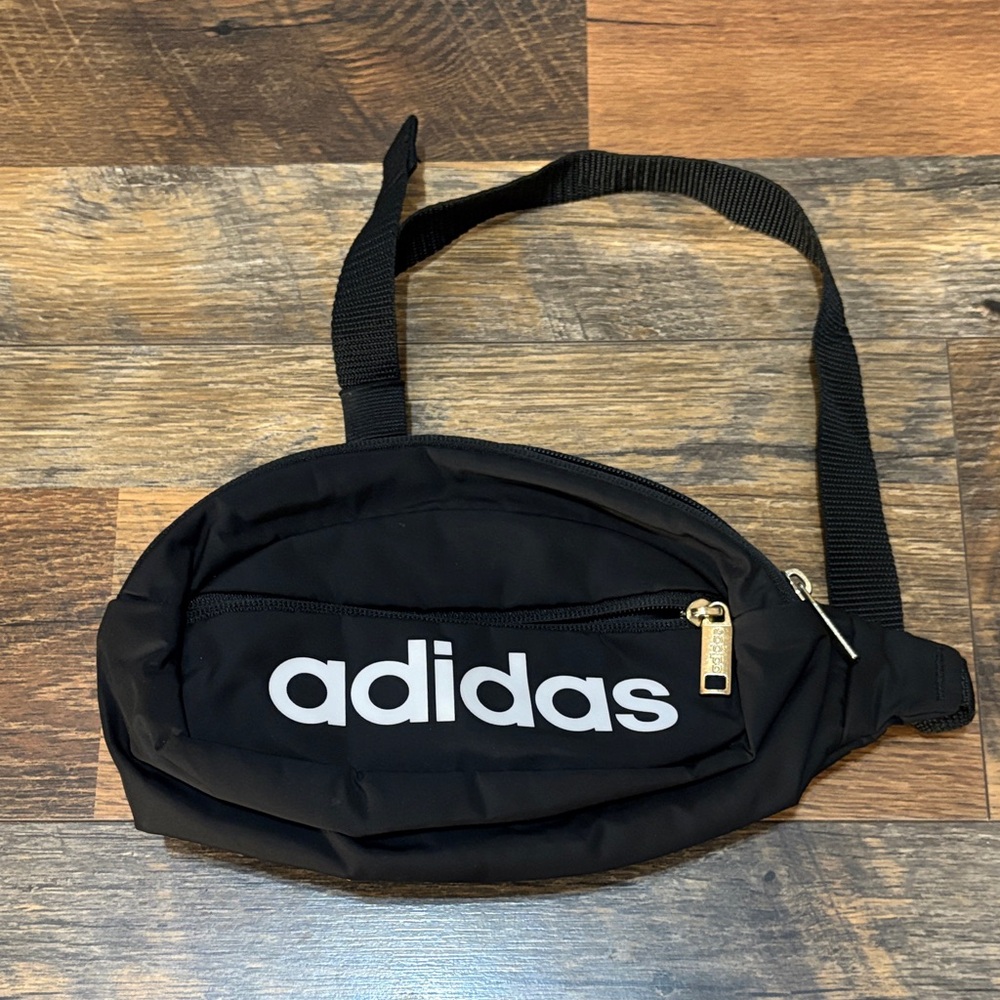 adidas Black Waist Bag‎ with White Logo
